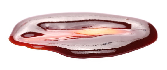 Rose hip jam, marmalade isolated on white background