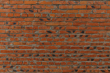 red brick wall with concrete texture