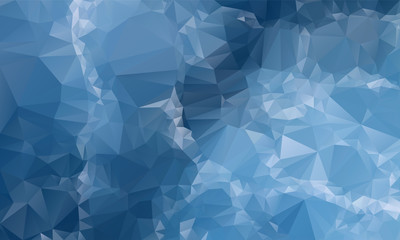 Obraz premium Сyan modern geometrical abstract background. Can be used as a texture, new background. Geometric background, geometric mosaic tile, Origami style, triangulation technique. Marine theme.