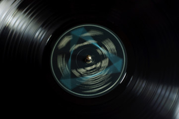vinyl record on a turntable