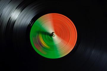 vinyl record on a turntable