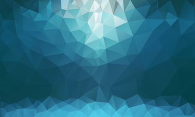 Сyan modern geometrical abstract background. Can be used as a texture, new background. Geometric background, geometric mosaic tile, Origami style, triangulation technique. Marine theme.