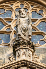 Fototapeta na wymiar detail of Saint Theobald's Church, Thann