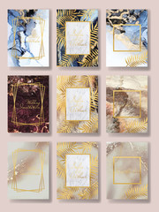  background texture luxury liquid marble and gold. for business cards, flyers, flyer, banner, website, paper printing. trend vector