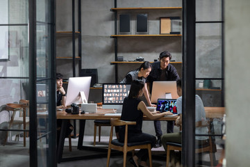 Photographers working in studio