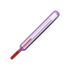 Thermometer vector illustration. Temperature, medical exam, diagnosis. Medical items concept. Vector illustration can be used for topics like medicine, health, hospital