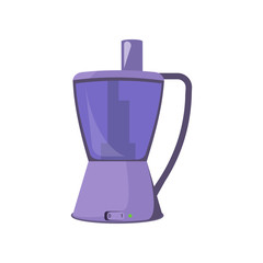 Blender cartoon illustration. Modern juicer with handle. Home appliance concept. Vector illustration can be used for topics like kitchen, kitchenware, smoothie