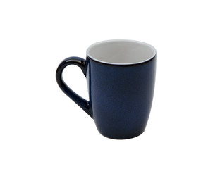 Pottery cup still life white background