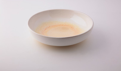 Expensive tableware ceramic ware white background