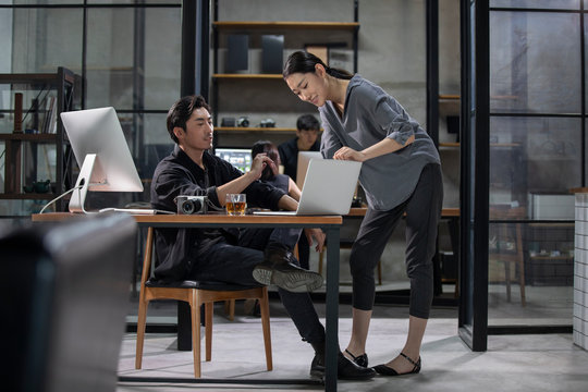 Photographers working in studio