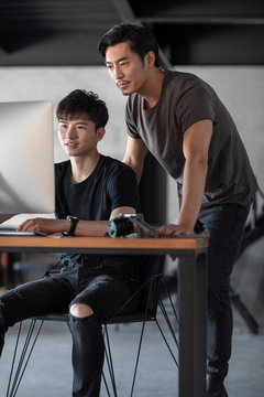 Photographers working in studio