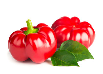 Sweet bell pepper isolated on white background