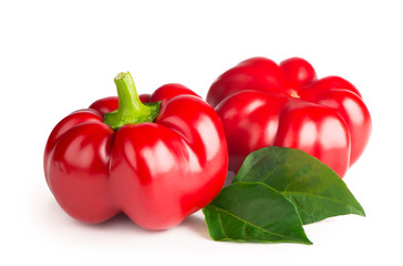 Sweet bell pepper isolated on white background