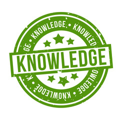 Knowledge Round Vintage Stamp. Eps10 Vector Badge.