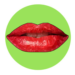 Red lips vector