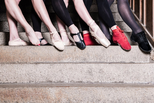 Pieds et chaussons de danse