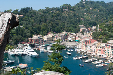 Fototapeta na wymiar Portofino vue de haut