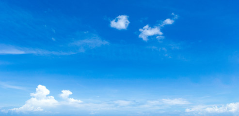 White clouds in blue sky
