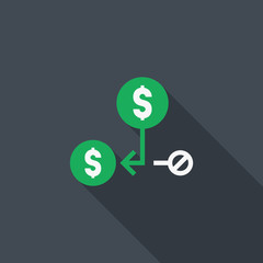 Financial decision, investment portfolio choice. Choose investment portfolio, financial plan, capital allocation option, invest fund, vector icon