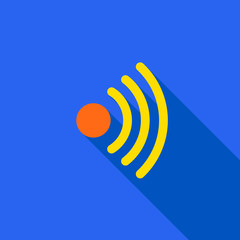 Wi-Fi And Wireless Icon. WiFi Zone Sign. Remote Access And Radio Waves Communication Symbols. Signal flat.