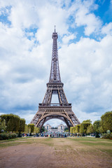 Fototapeta na wymiar Beautiful view of famous Eiffel Tower in Paris, France