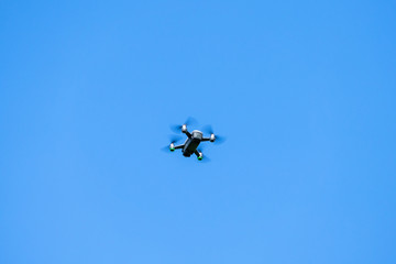 toy drone blue sky background