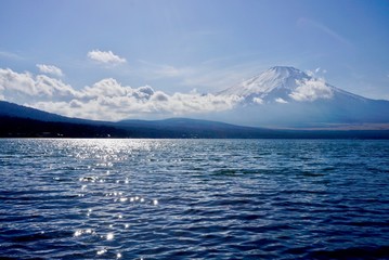 山中湖越しの富士山
