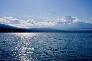 山中湖越しの富士山