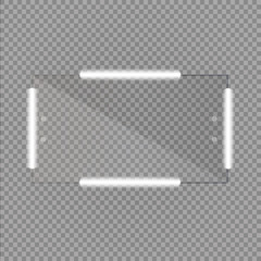 Mirror isolated with lights. Vector illustration