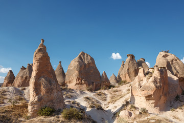 Fototapeta na wymiar Famous stone mushrooms. Cappadocia