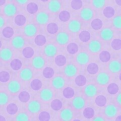 Blue and Purple Polka Dot Fabric Background