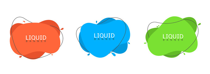 Abstract liquid banners