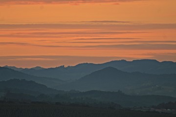 sunset in the mountains