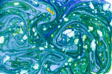 Blue green marble texture background