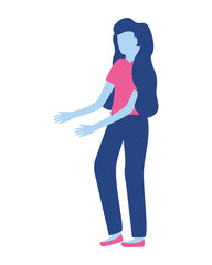 woman gesturing hands