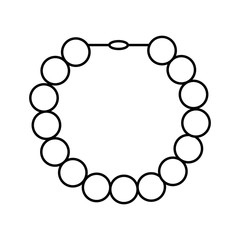 Pearls bracelet vector icon