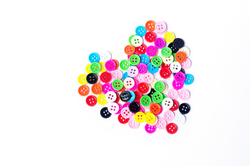 heart shape mix colors buttons an accessories decorated clothes fashion