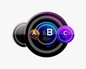 Colorful glossy circles background