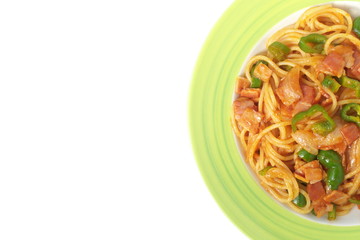 スパゲッティナポリタン - Spaghetti Napolitana with tomato sauce