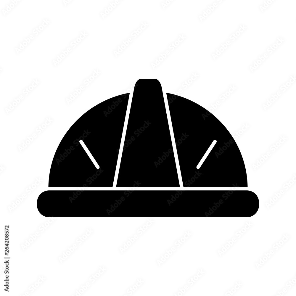 Poster Helmet Glyph black Icon