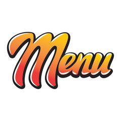 Obraz premium Vector color template for a menu with calligraphy lettering