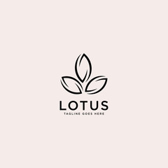 Lotus logo template, vector illustration - Vector