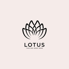 Lotus logo template, vector illustration - Vector