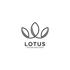 Lotus logo template, vector illustration - Vector