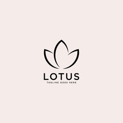 Lotus logo template, vector illustration - Vector