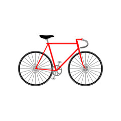 Fototapeta na wymiar Bicycle color icon simple flat style illustration isolated on white background