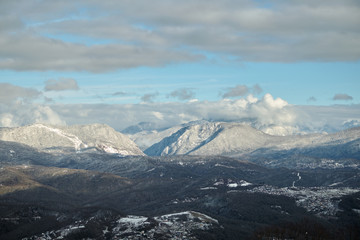 Beautiful mountain winter landscape 