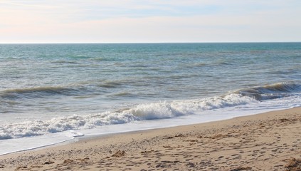 waves on the beach