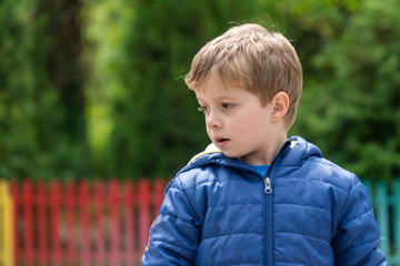 Small child portrait looking at the camera