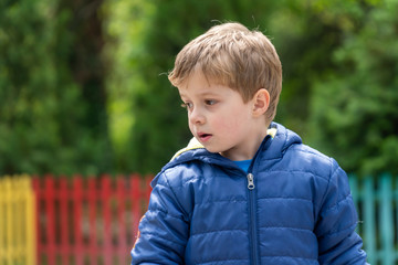 Small child portrait looking at the camera